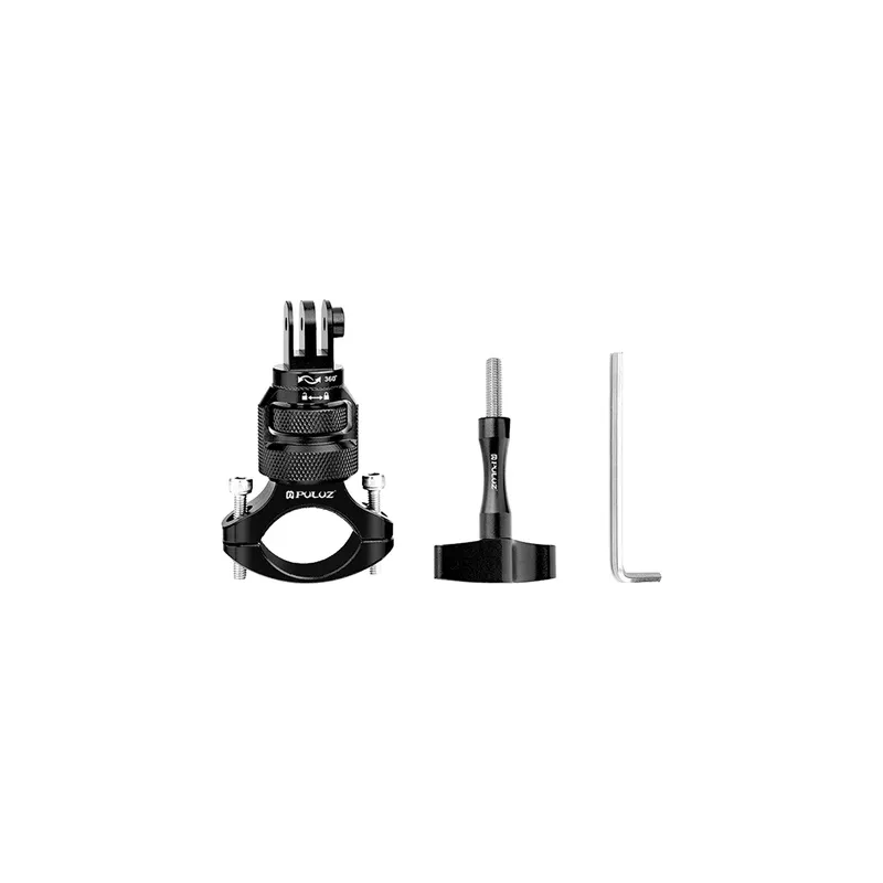 Aluminum 360° PULUZ Steering Wheel Mount for Sports Cameras (Black)